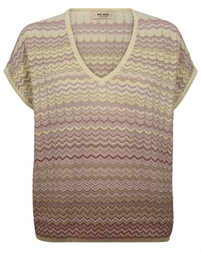 Shani Zig Zag V-Neck Strik - Mos Mosh